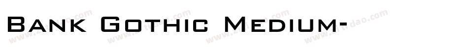 Bank Gothic Medium字体转换